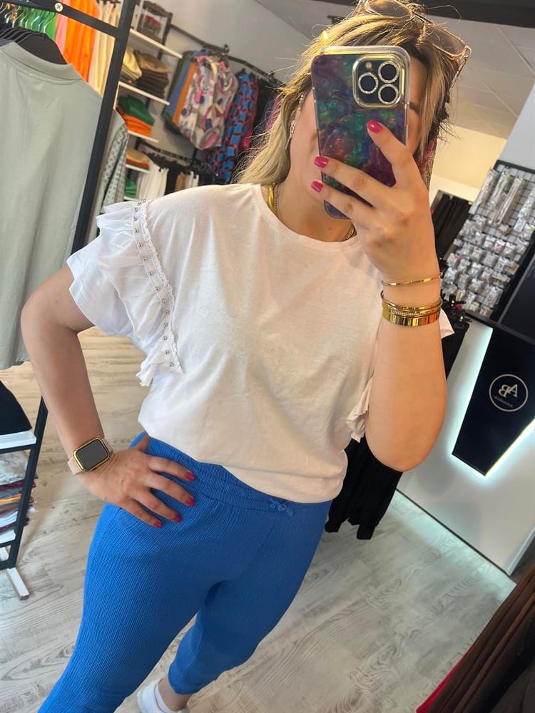 Orijinal marka goffre kumaş pantolon 