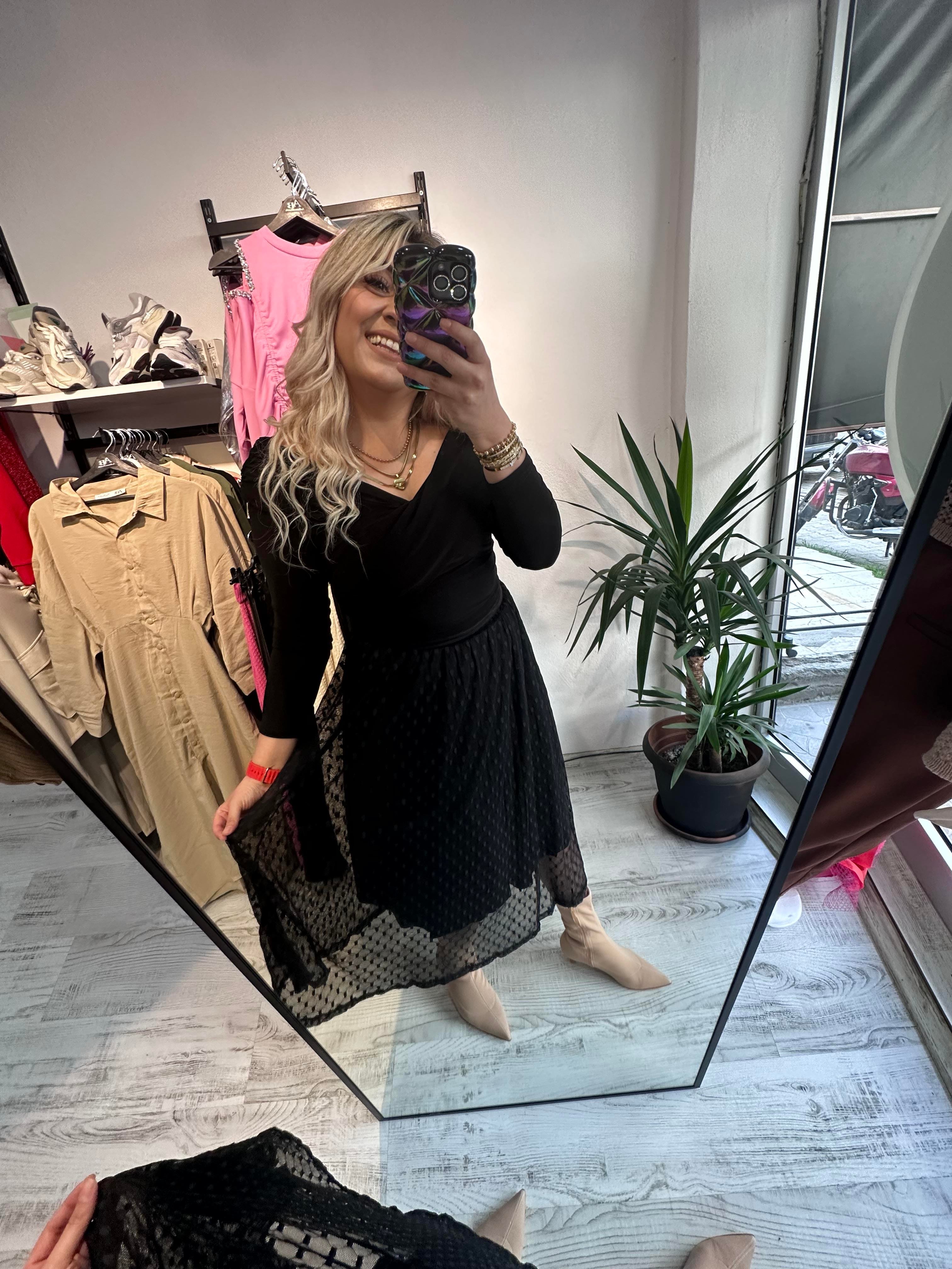 Orijinal Mrk İçi Astarlı Dantel Siyah  Etek