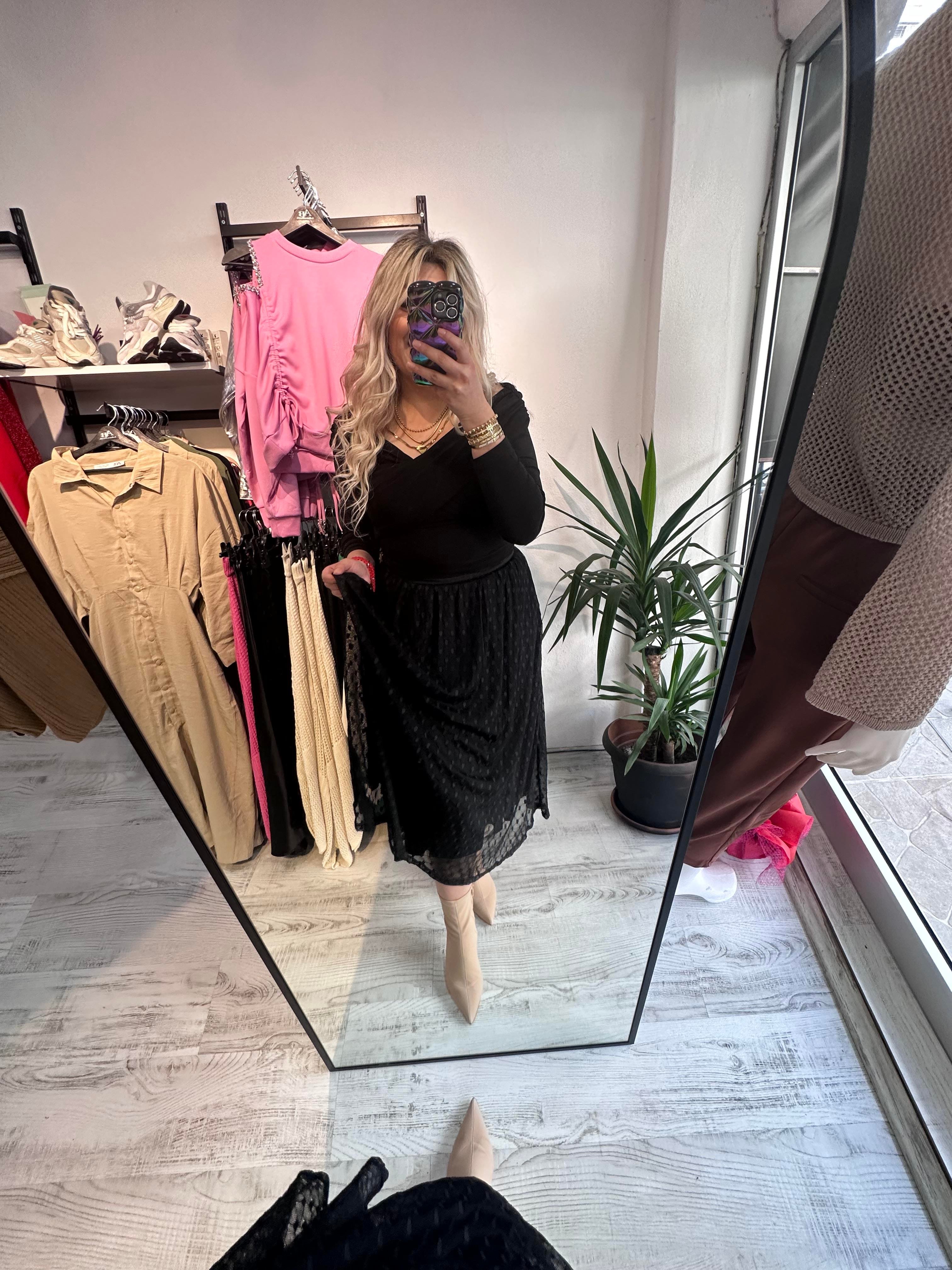 Orijinal Mrk İçi Astarlı Dantel Siyah  Etek