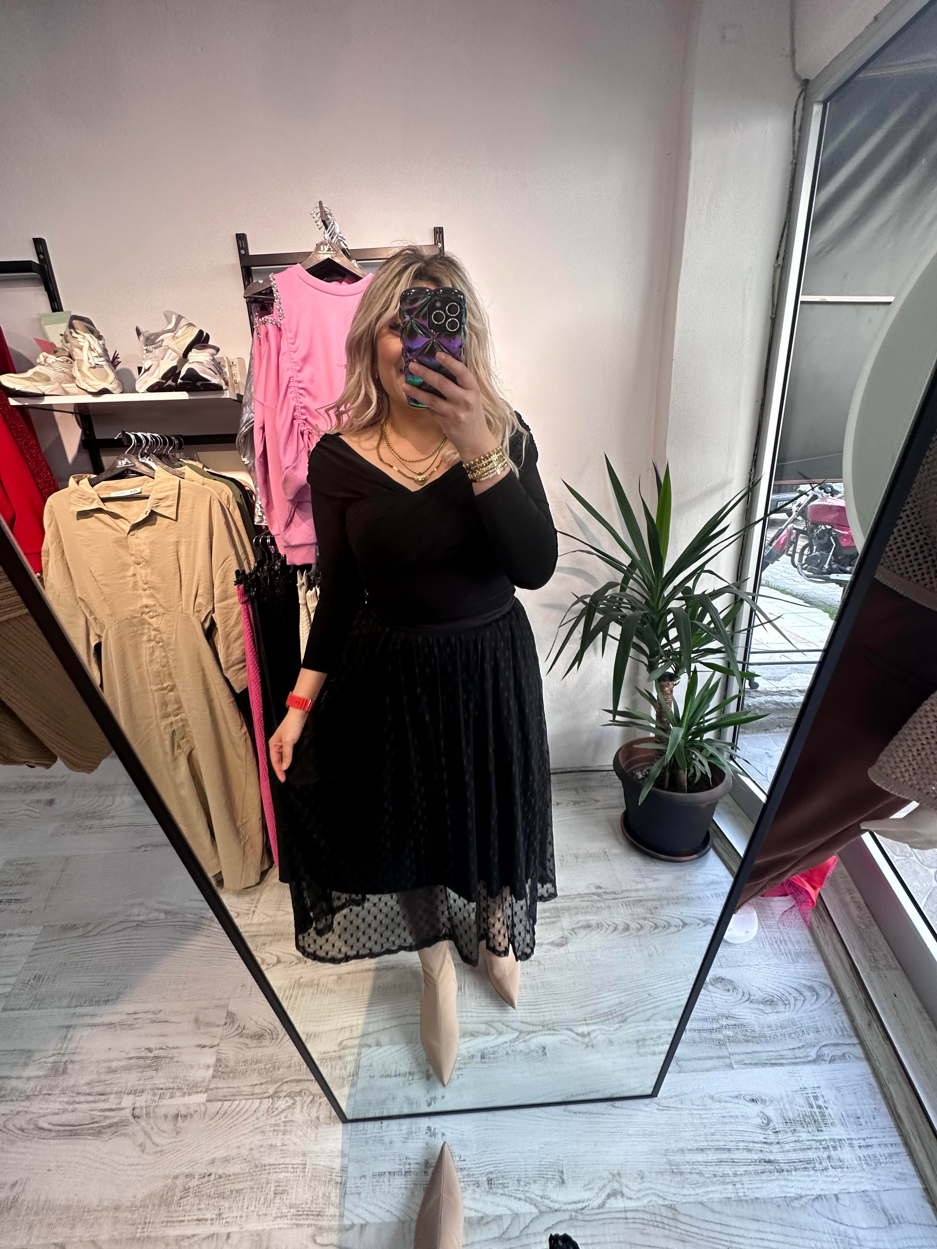 Orijinal Mrk İçi Astarlı Dantel Siyah  Etek