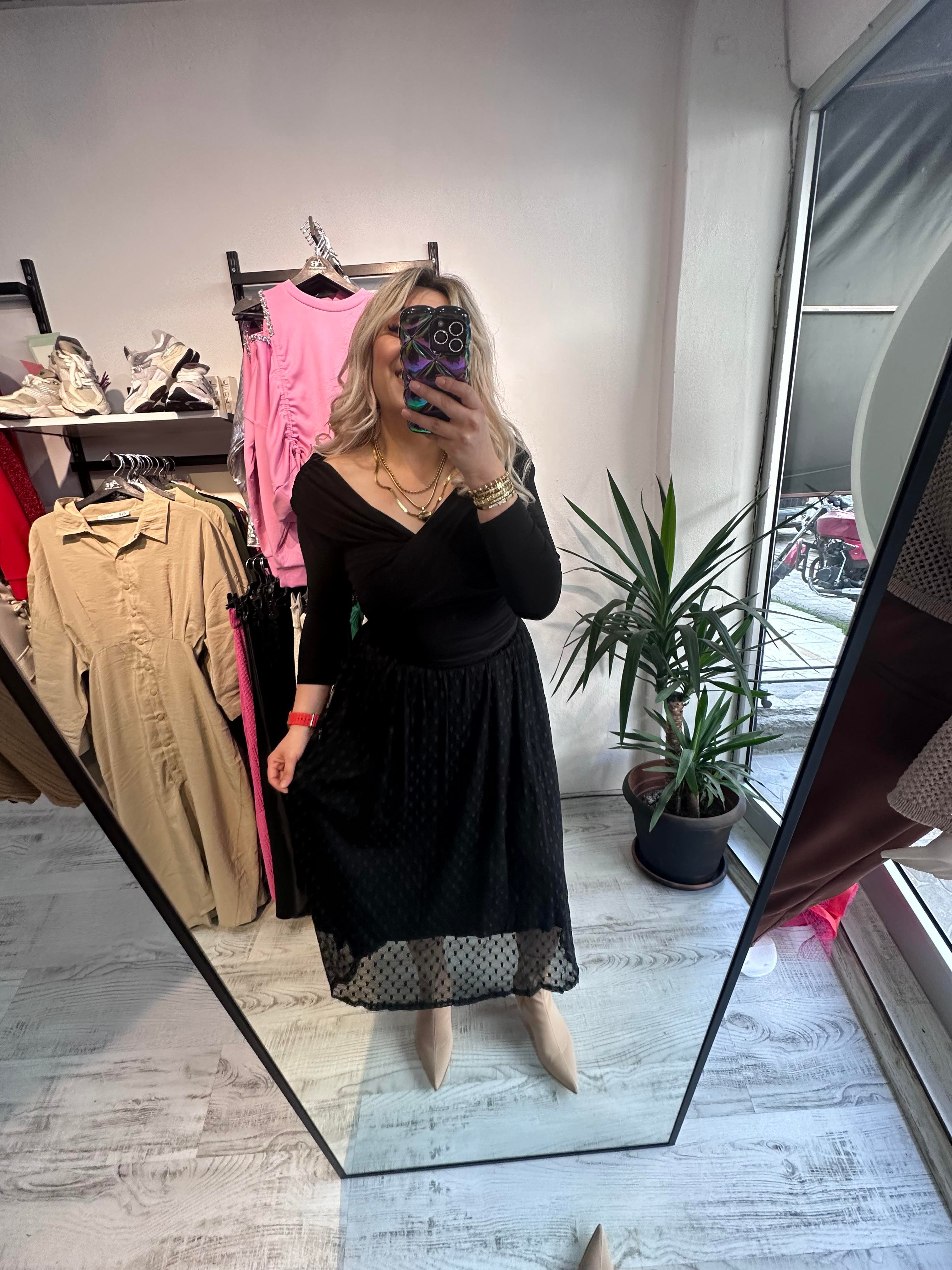 Orijinal Mrk İçi Astarlı Dantel Siyah  Etek