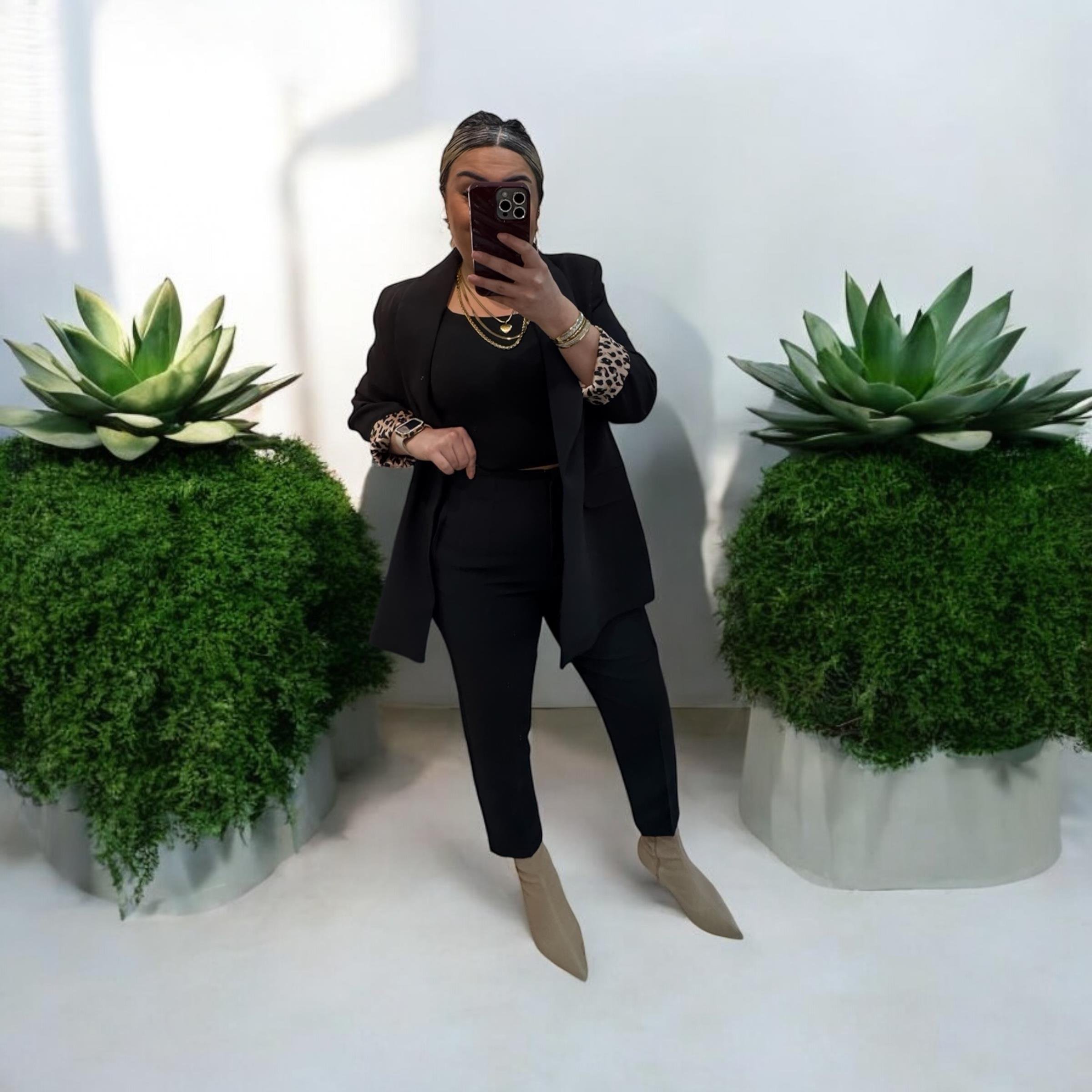 Premium Seri Double Atlas Kumaş Pantolon Siyah