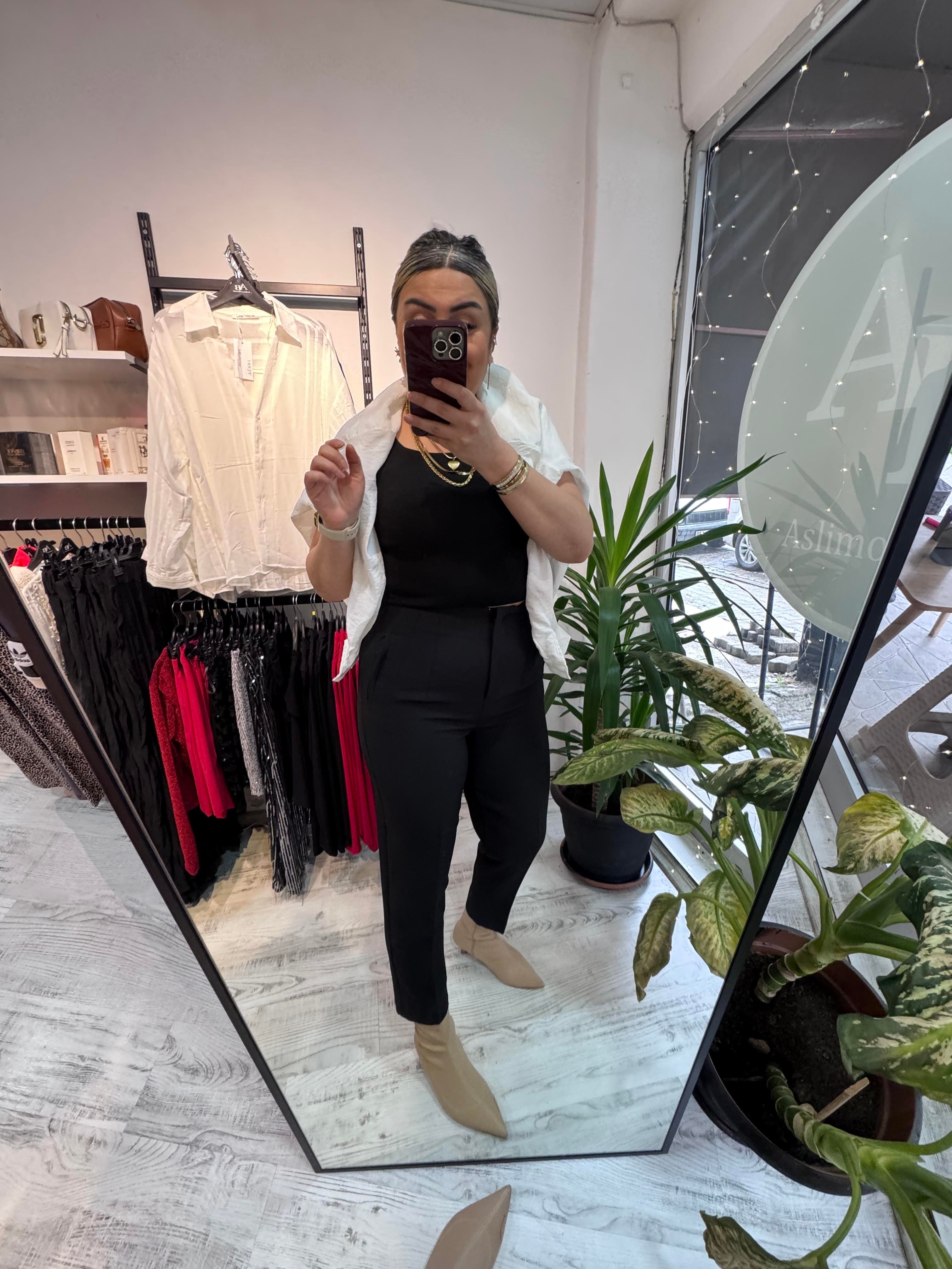 Premium Seri Double Atlas Kumaş Pantolon Siyah