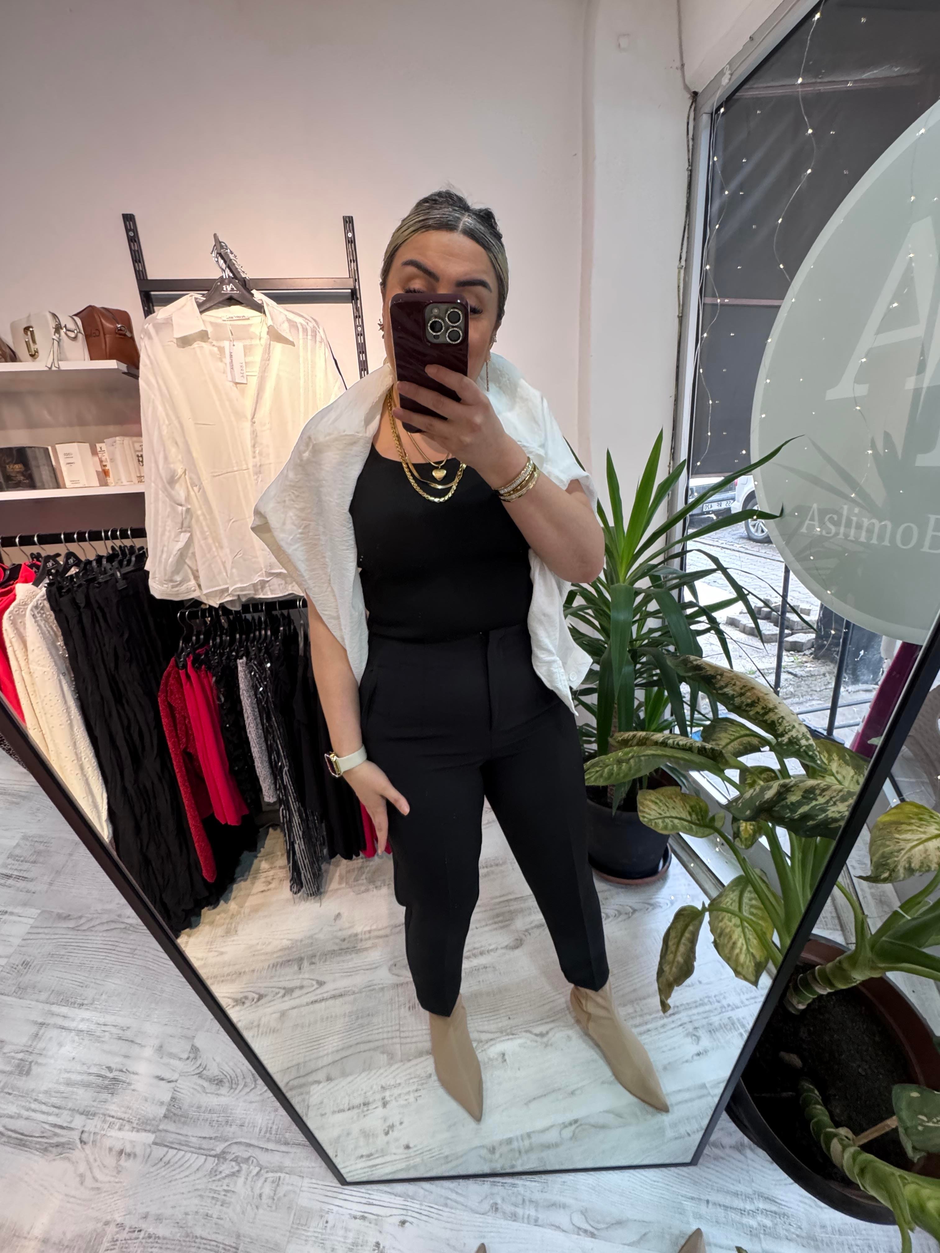 Premium Seri Double Atlas Kumaş Pantolon Siyah