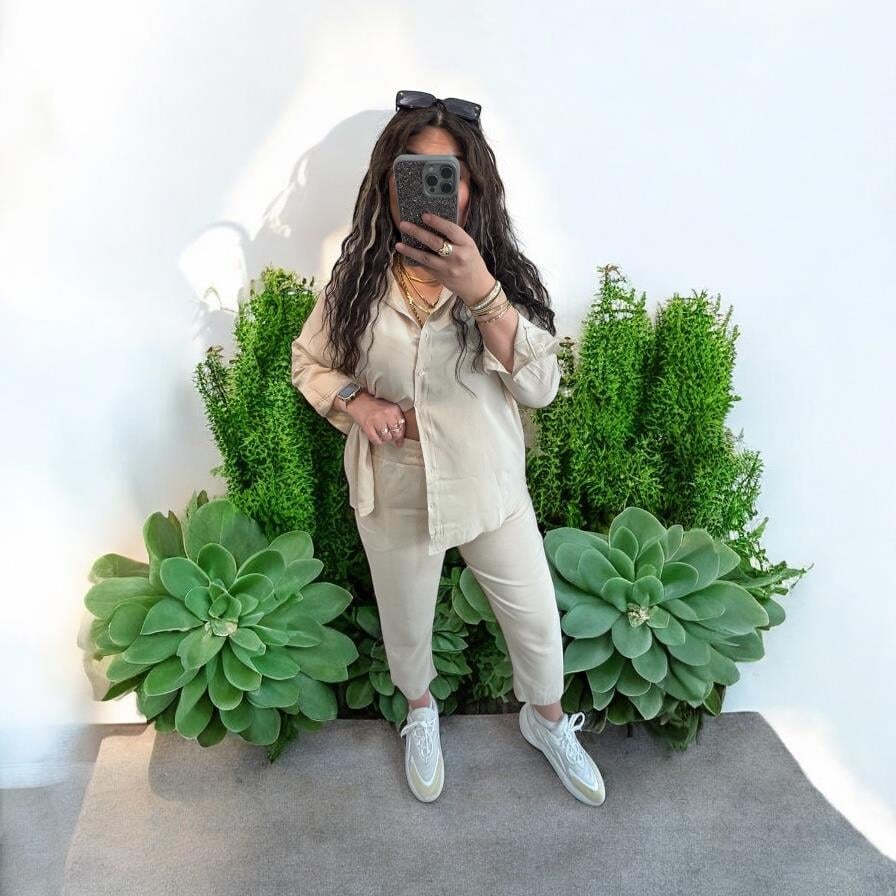 Premium Seri Modal Tensel Kumaş Bej Takım