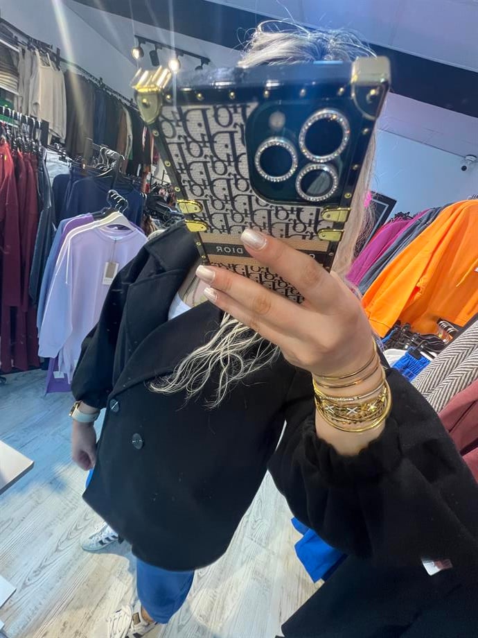 Siyah Balon Kol Kısa Kaban