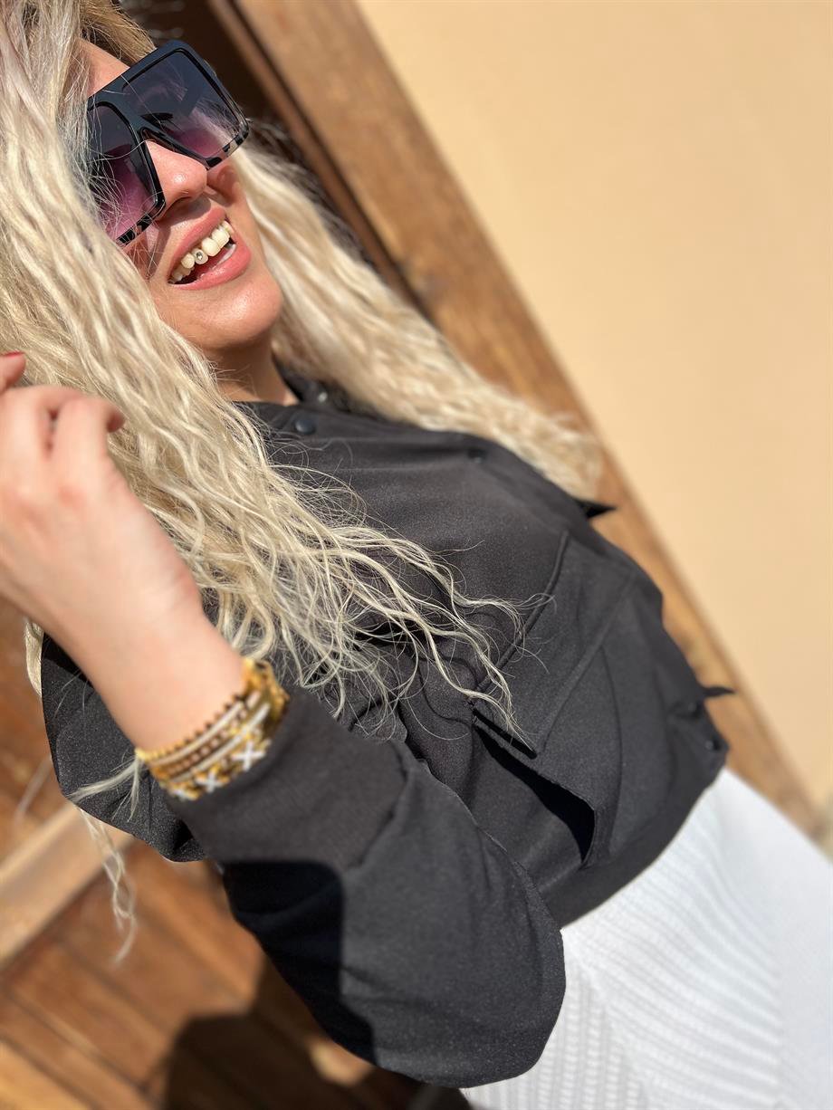 Siyah Bomber Ceket