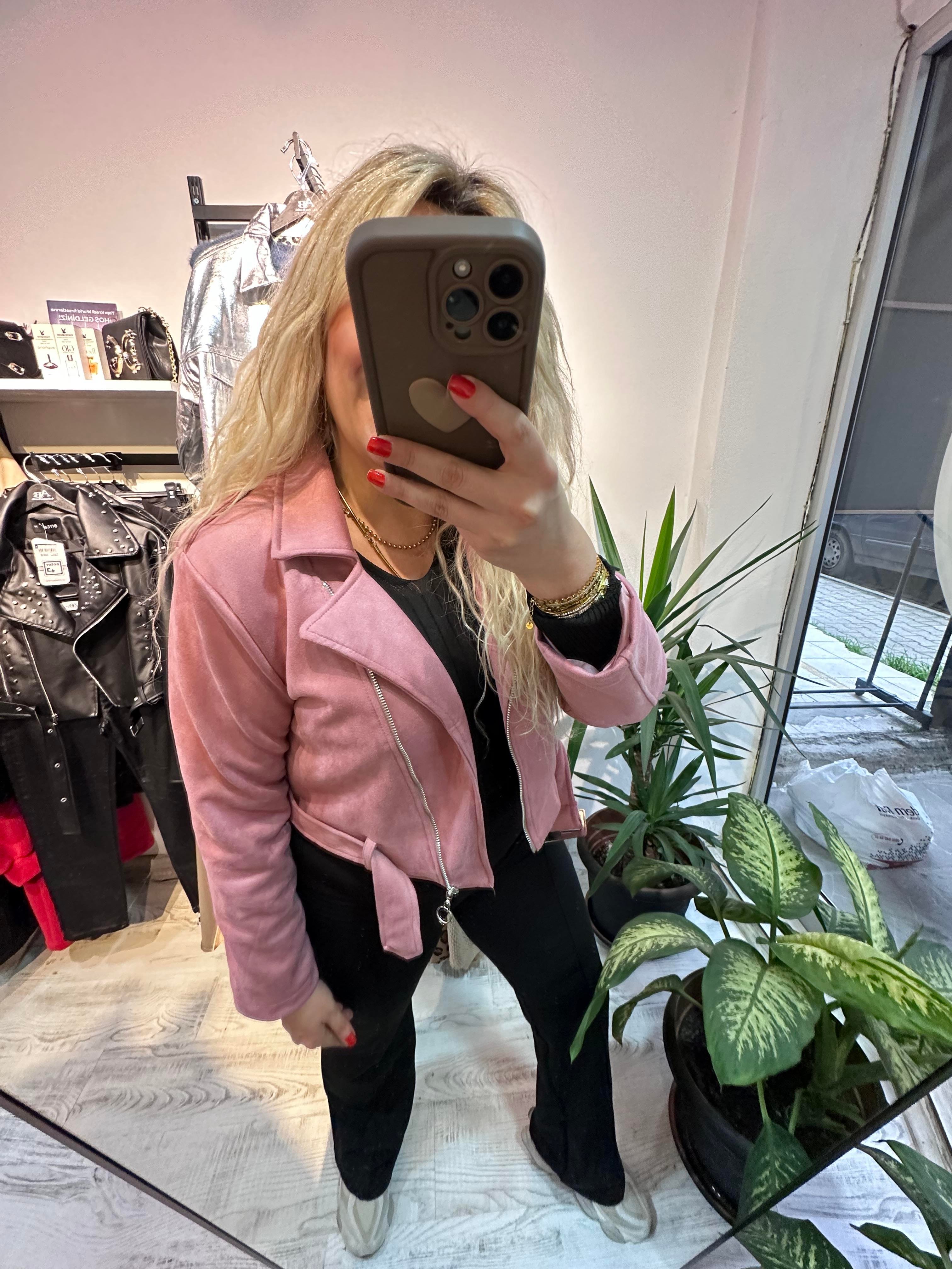 Süet Pembe Ceket