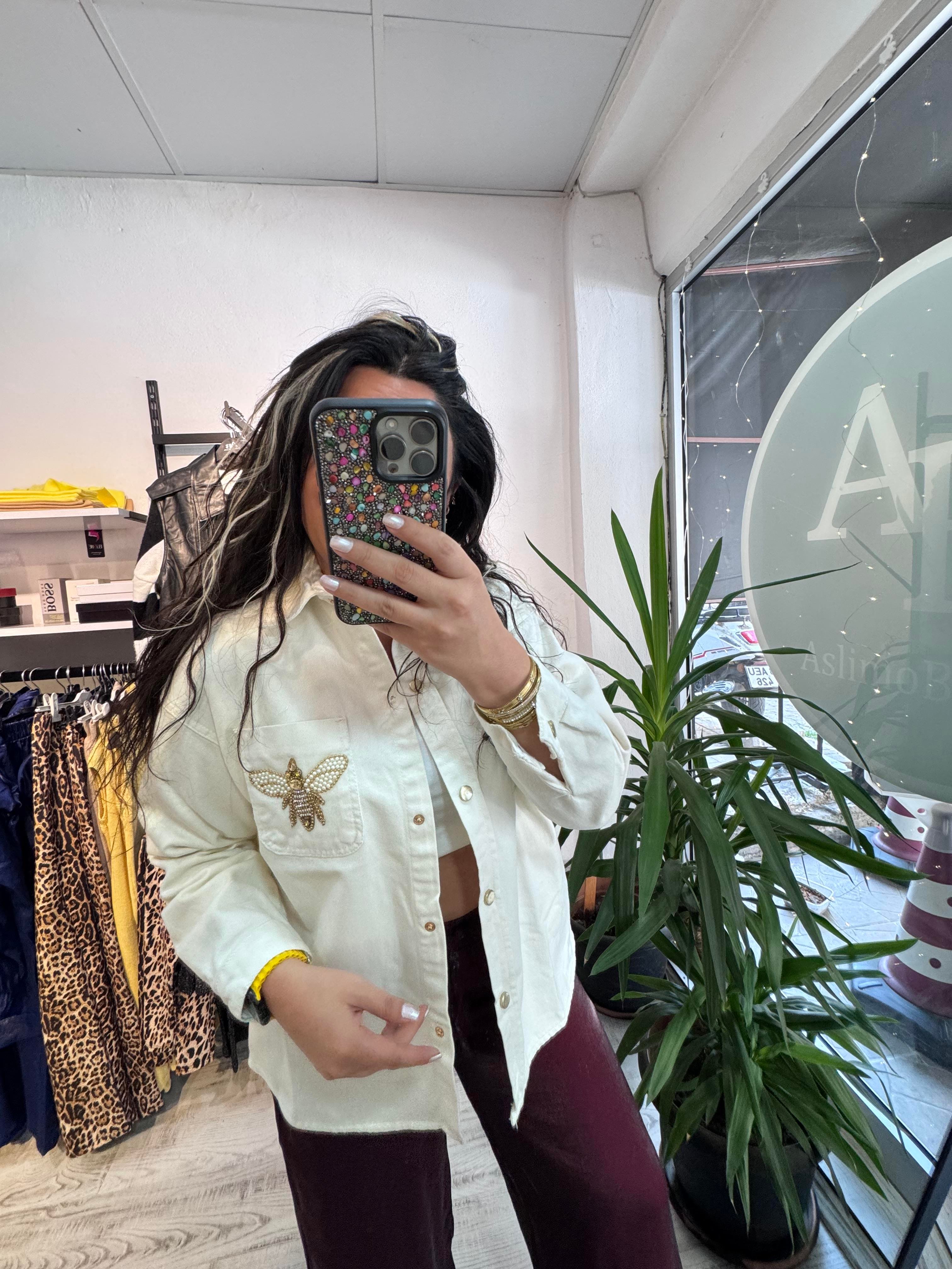 Taş İşlemeli Marka Model Jean Ceket