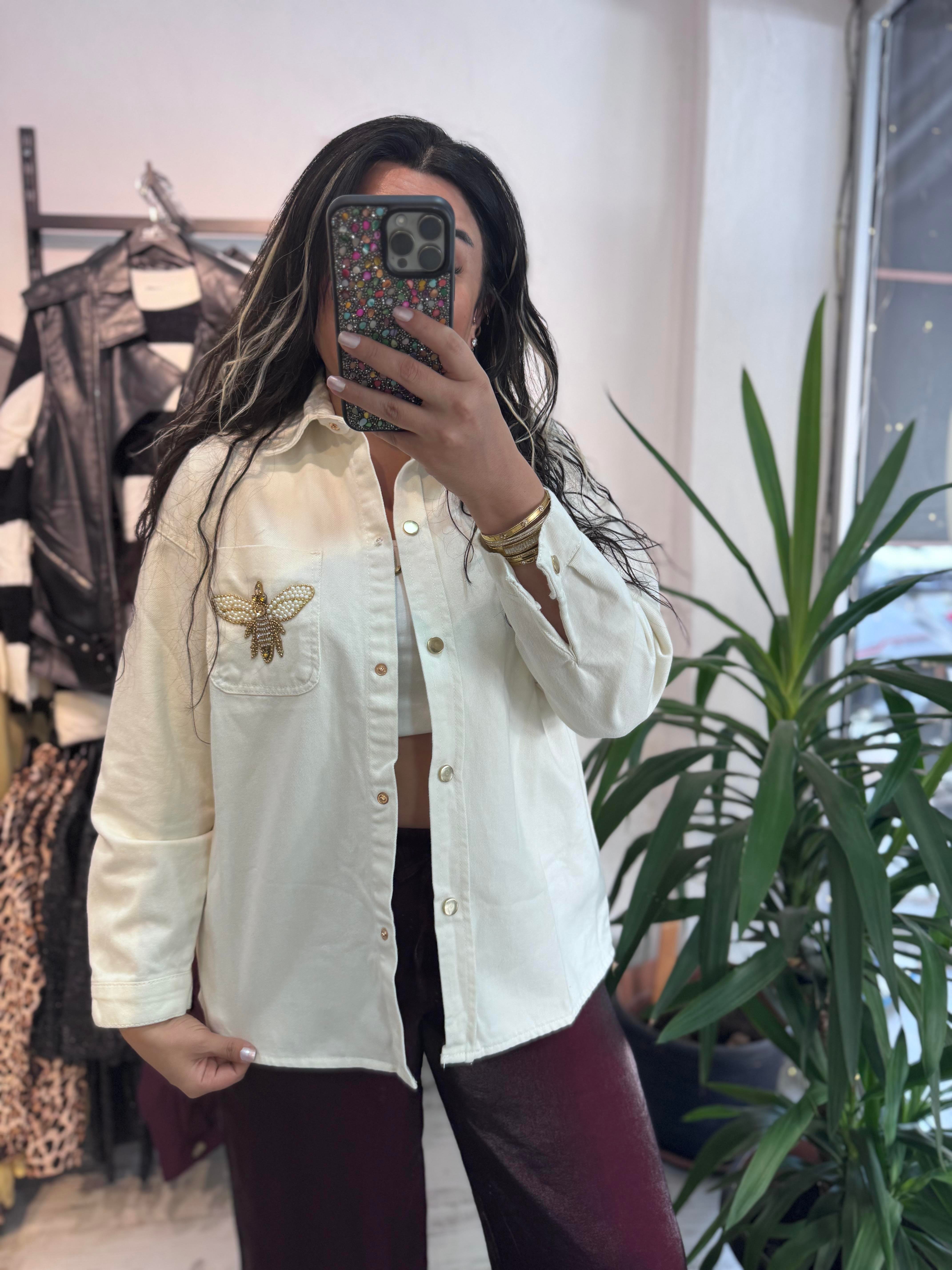 Taş İşlemeli Marka Model Jean Ceket