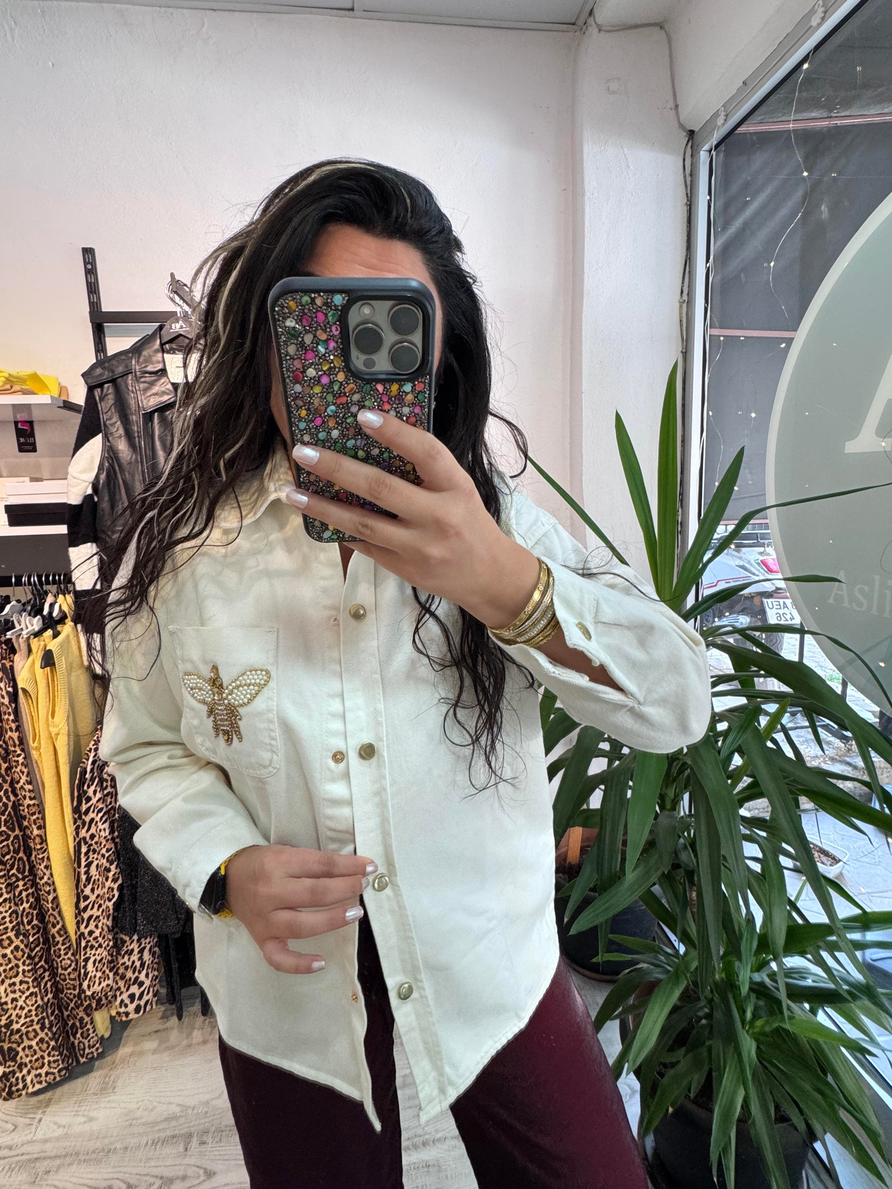 Taş İşlemeli Marka Model Jean Ceket