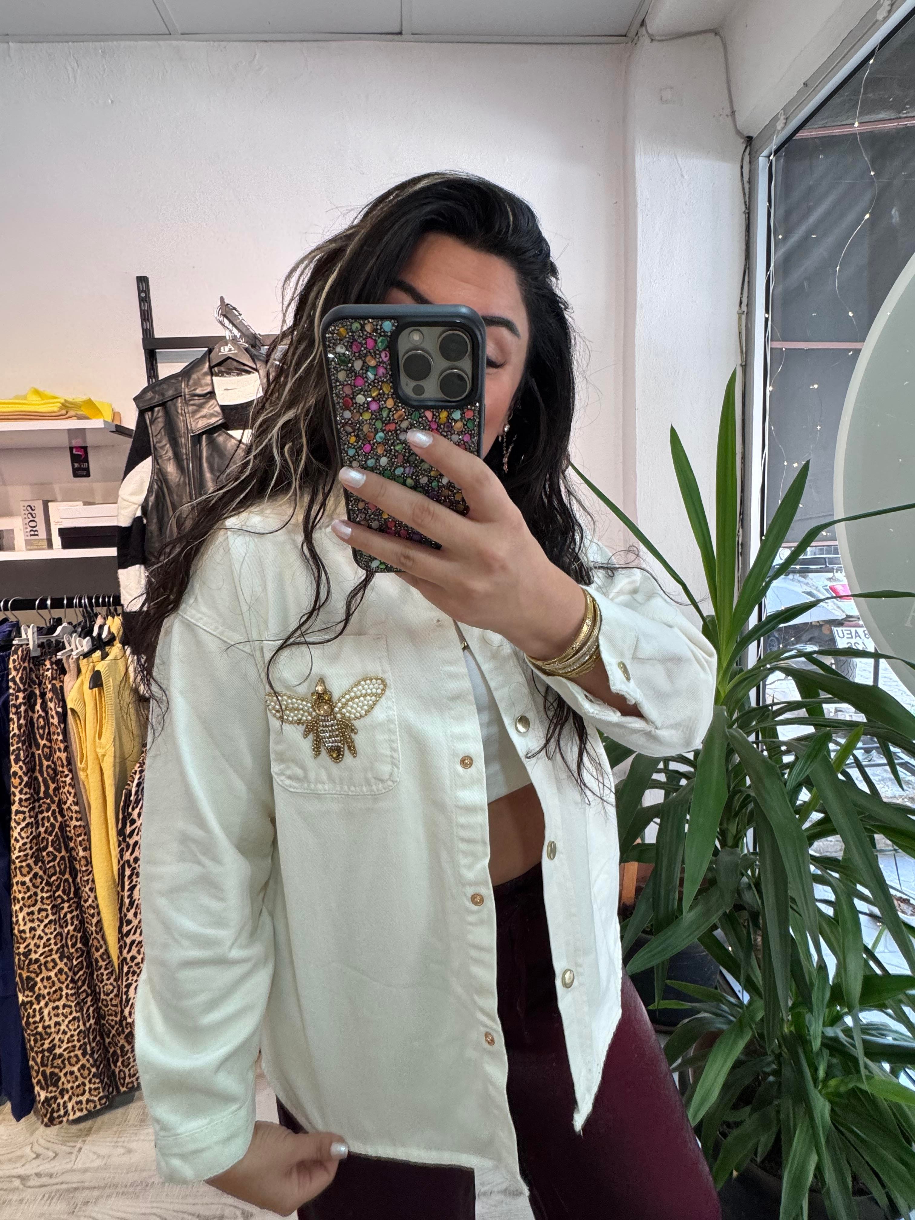 Taş İşlemeli Marka Model Jean Ceket