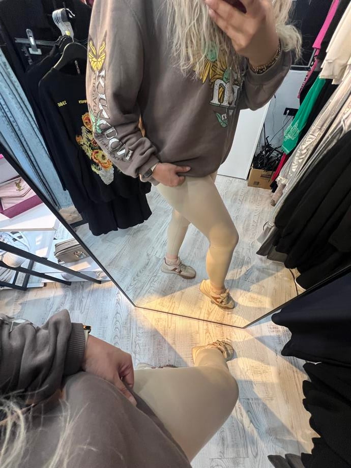 Taş Rengi Oysho Yumoş Tayt