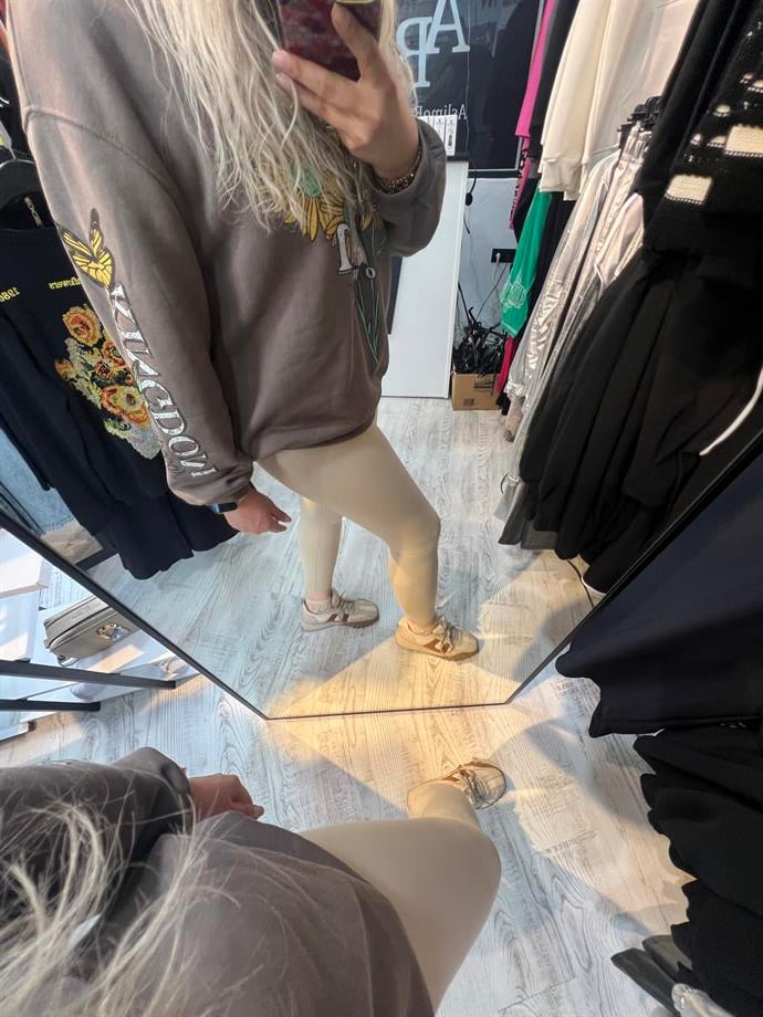 Taş Rengi Oysho Yumoş Tayt