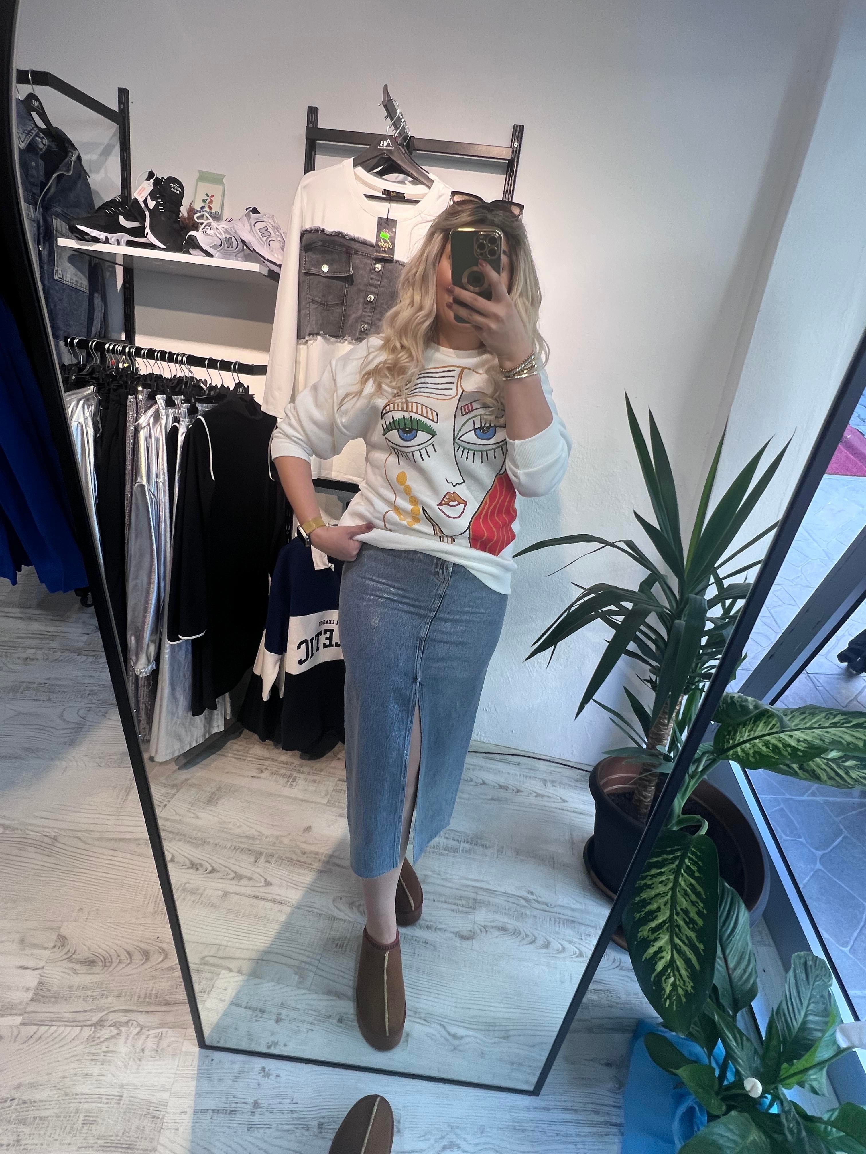 Zr Model Baskılı Sweatshırt