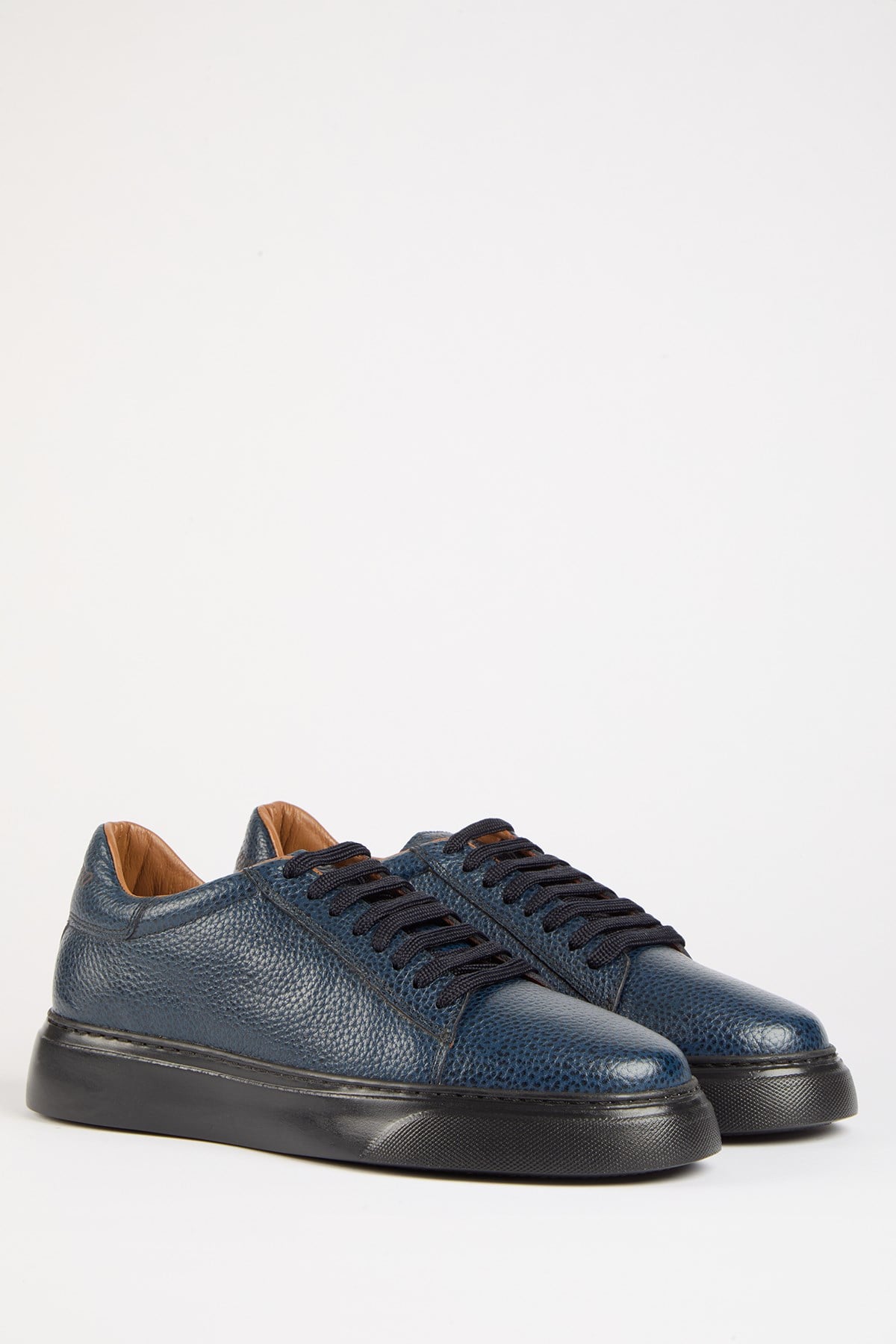 CAPRİ Hakiki Deri Lacivert Floter  Eva Hazır Taban Sneaker