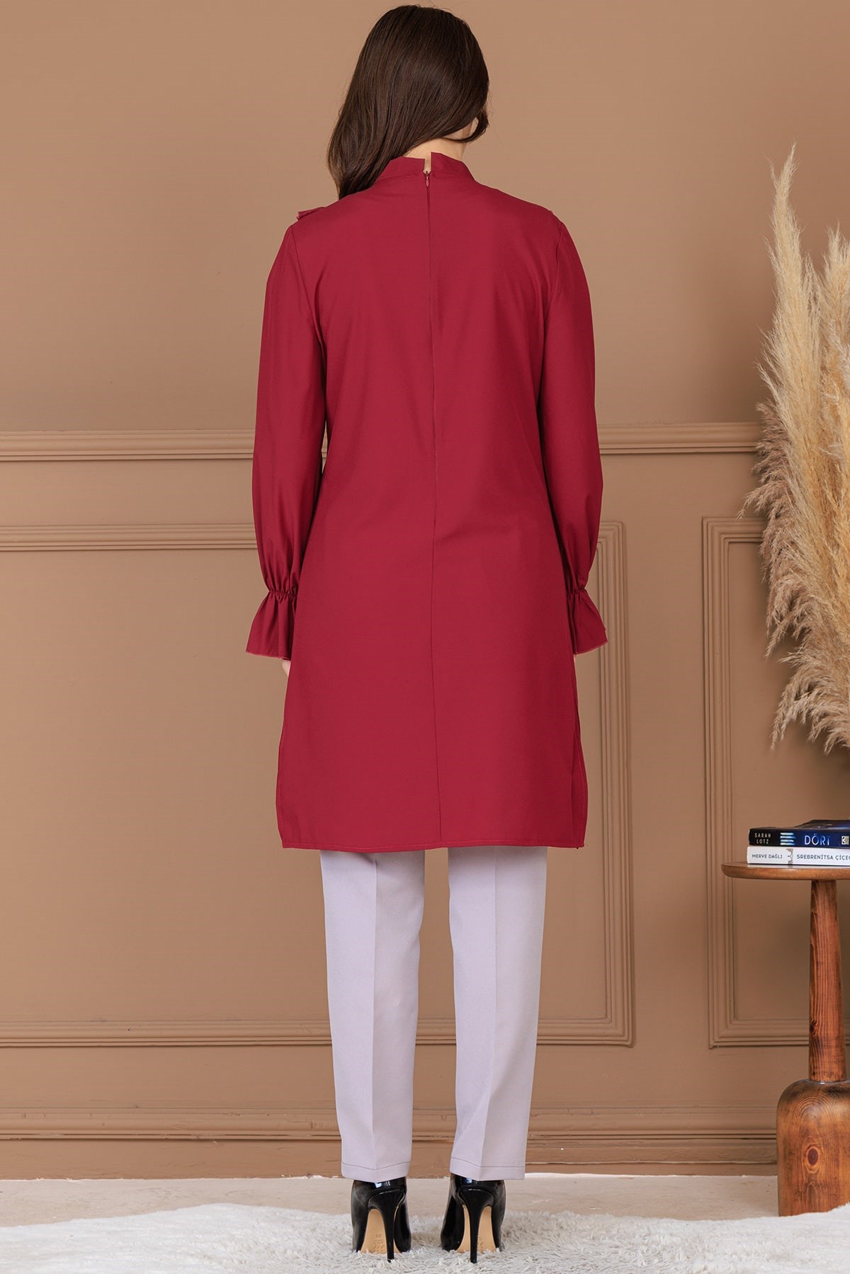 Asel Tunik Pantolon İkili Takım Bordo