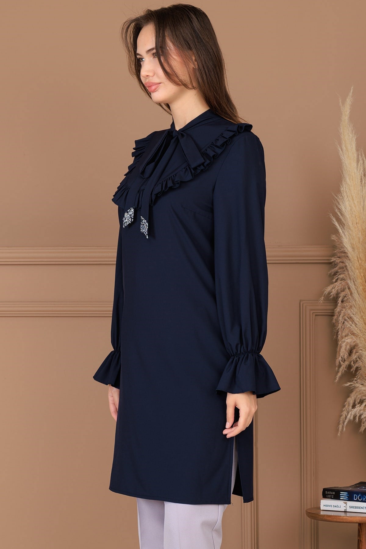 Asel Tunik Pantolon İkili Takım Lacivert