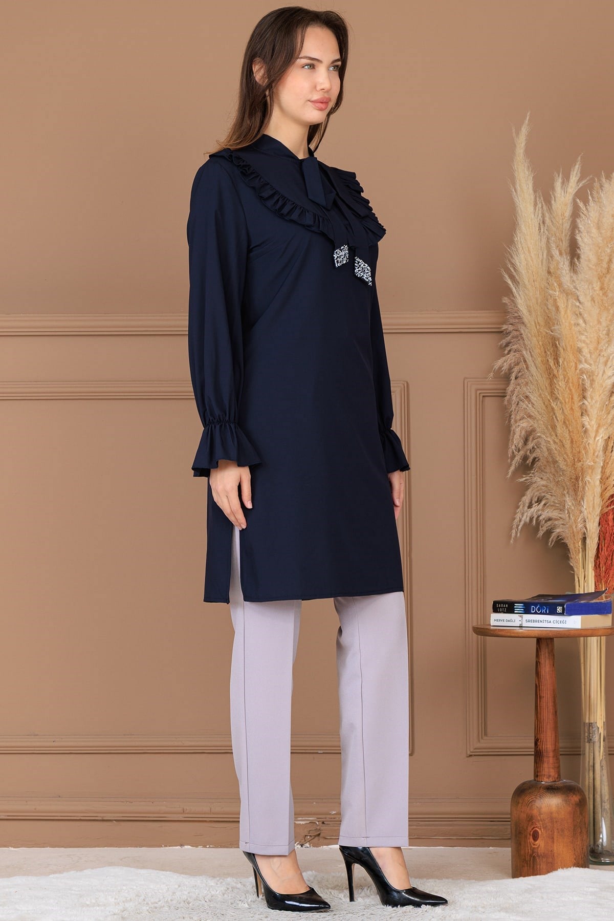 Asel Tunik Pantolon İkili Takım Lacivert