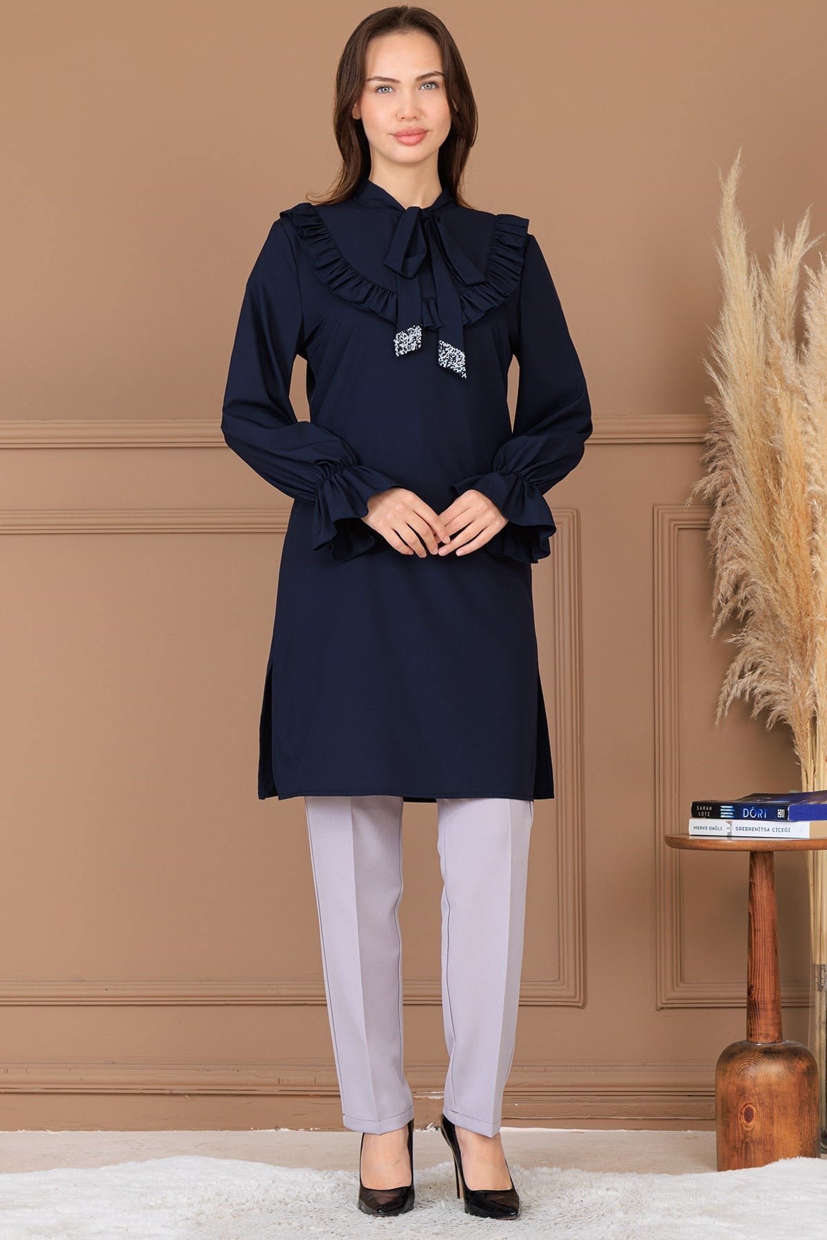 Asel Tunik Pantolon İkili Takım Lacivert