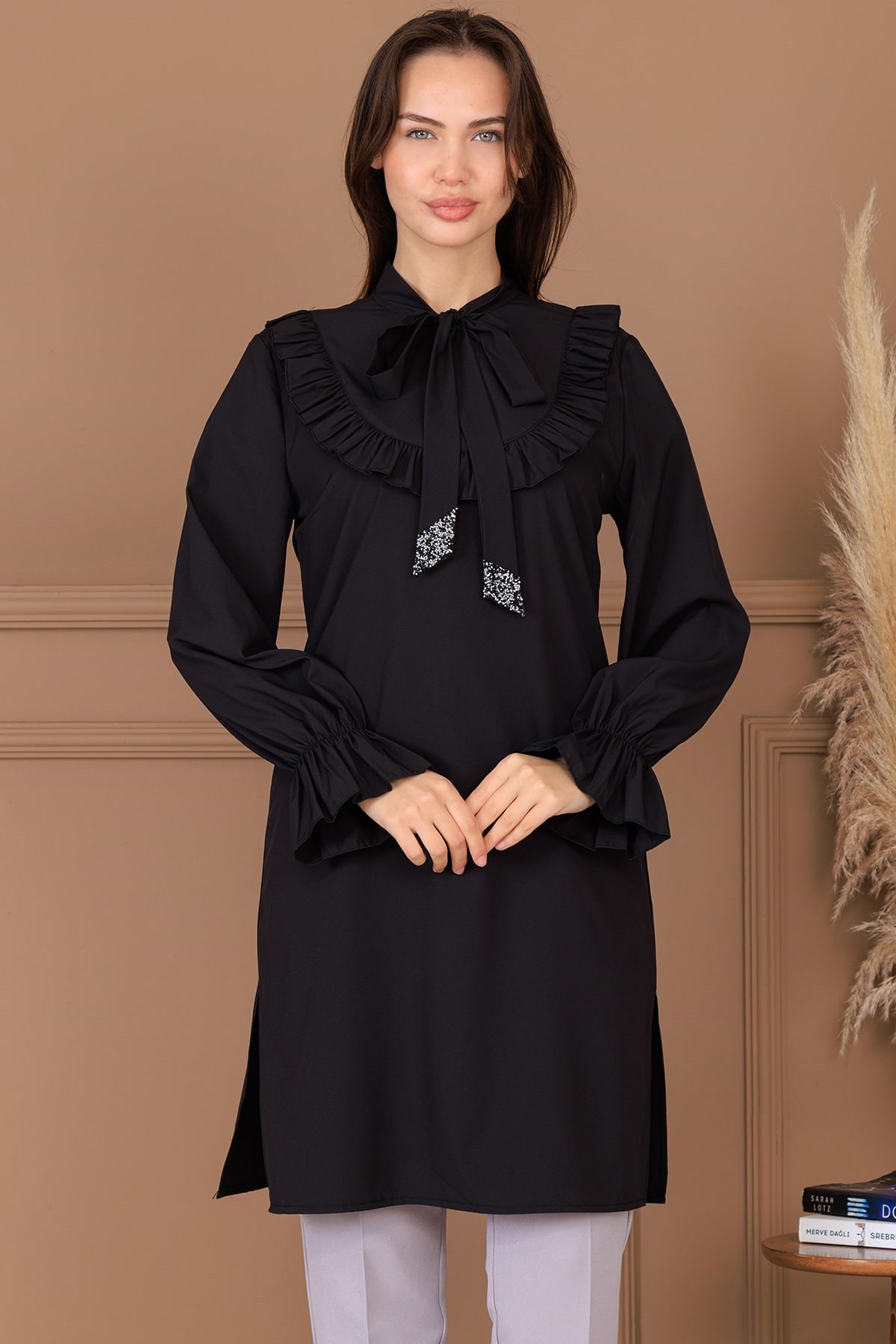 Asel Tunik Pantolon İkili Takım Siyah