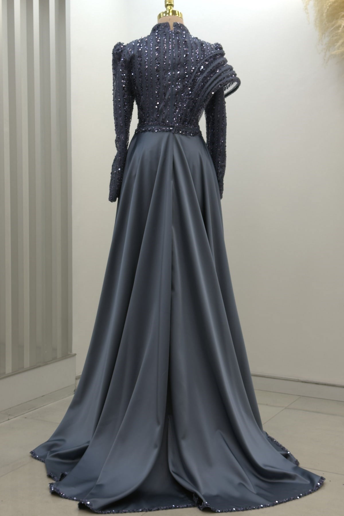 Elegance Tesettür Abiye İndigo