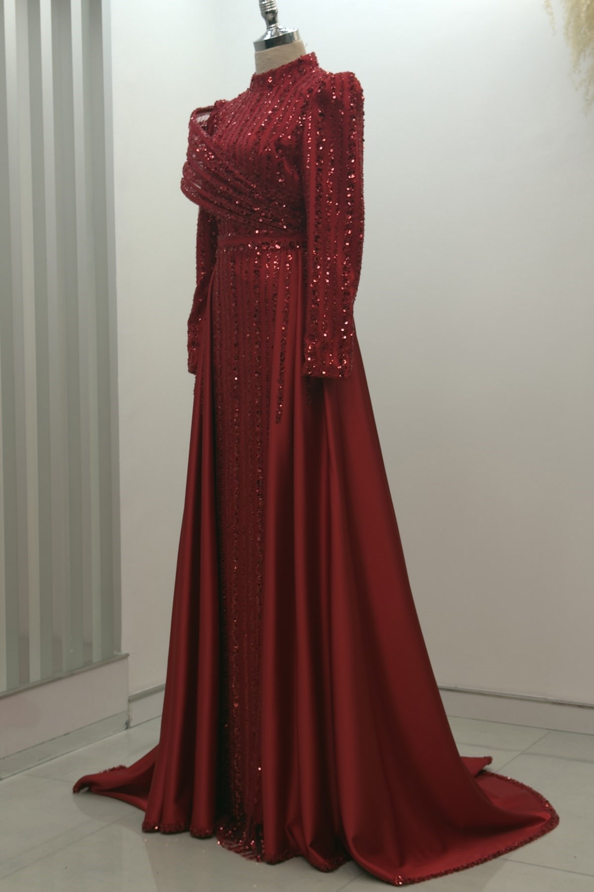 Elegance Tesettür Abiye Kırmızı