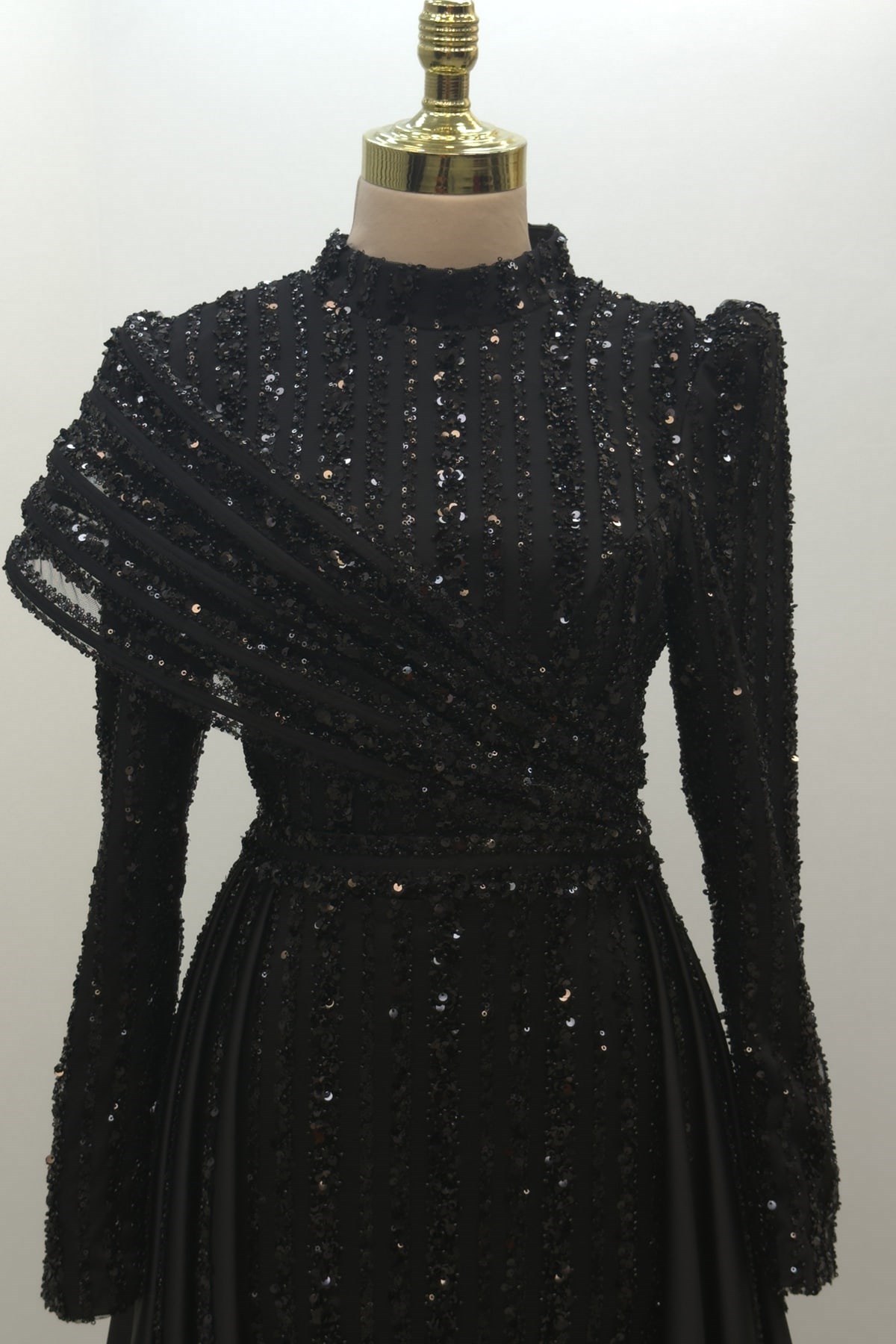 Elegance Tesettür Abiye Siyah