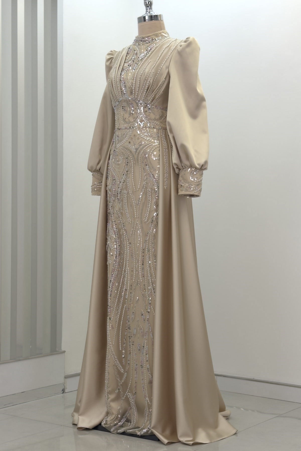 Lily Tesettür Abiye Gold