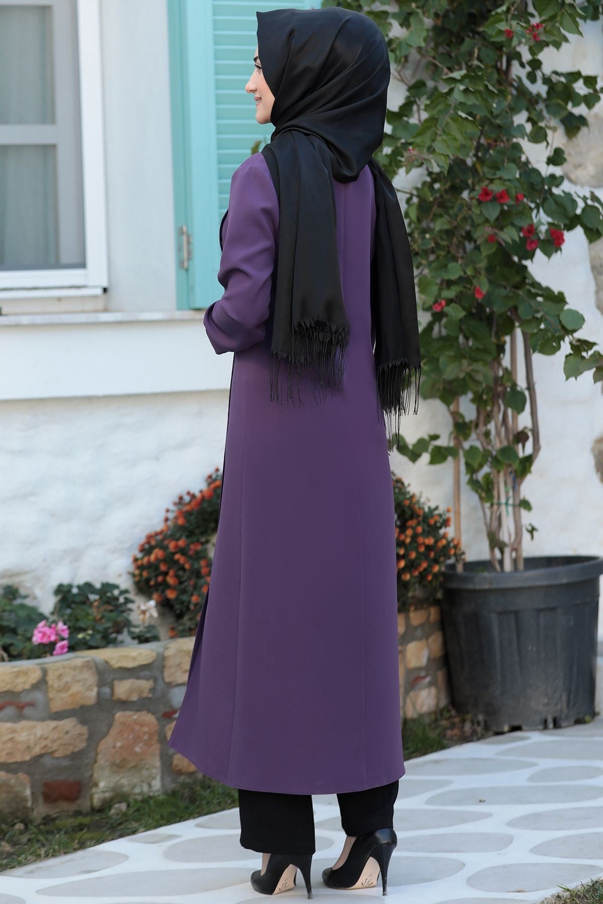 Rümeysa Tesettür Takım Mor
