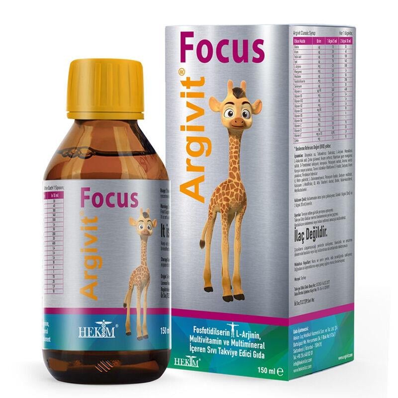 ARGIVIT FOCUS 150ML FOSFOTİDİLSERİN L-ARJİNİN MULTİVİTAMİN VE MULTİMİNERAL İÇEREN ORAL SOLÜSYON