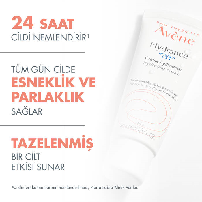 Avene Hydrance Rich Kuru Ciltler için Nemlendirici Krem 40 ml