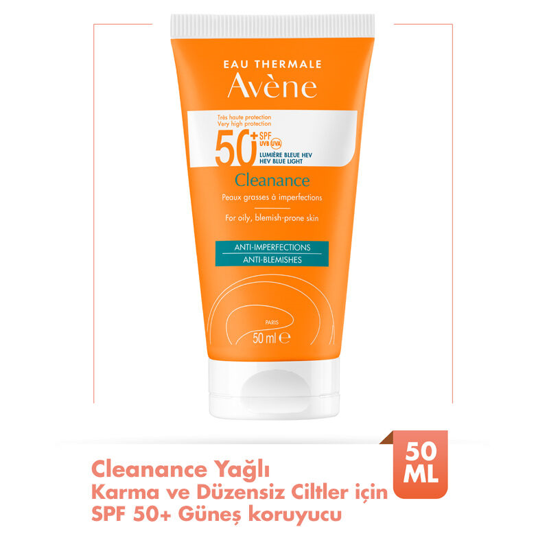 Avene Solaire Cleanance SPF 50+ Yağlı Ciltler için Güneş Koruyucu 50 ml