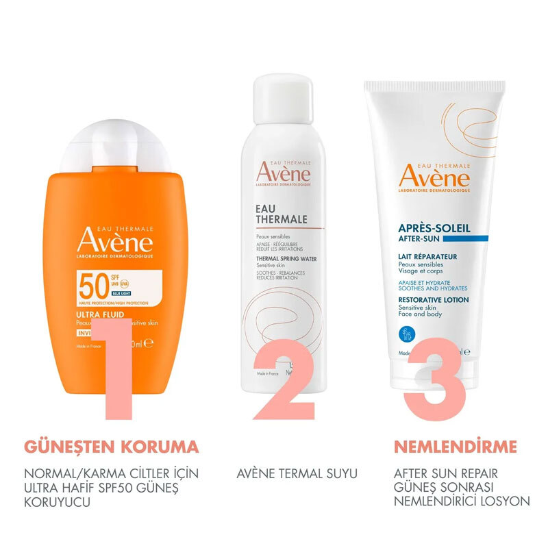 Avene Ultra Fluid Invisible SPF50 Normal ve Karma Ciltler İçin Güneş Kremi 50 ml