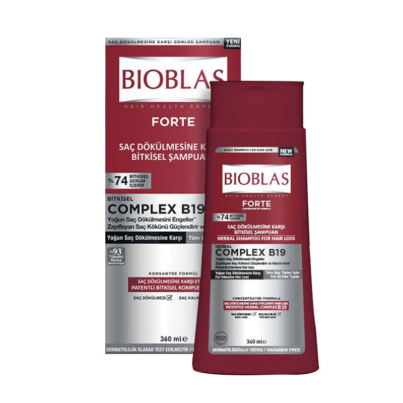Bioblas Forte Complex B19 Yoğun Saç Dökülmelerine Karşı Bitkisel Şampuan 360 ml