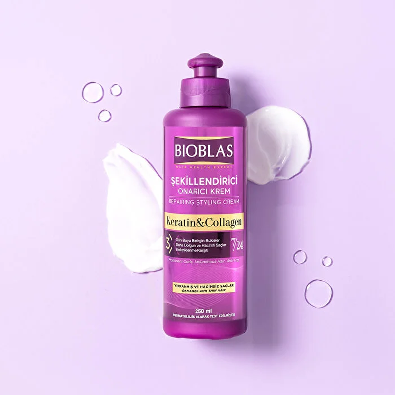 Bioblas Keratin + Collagen Şekillendirici Saç Bakım Kremi 250 ml