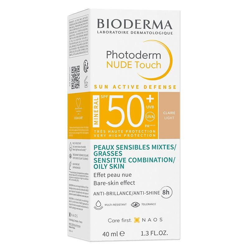 BIODERMA PHOTODERM NUDE TOUCH MINERAL LIGHT SPF50+ 40ML
