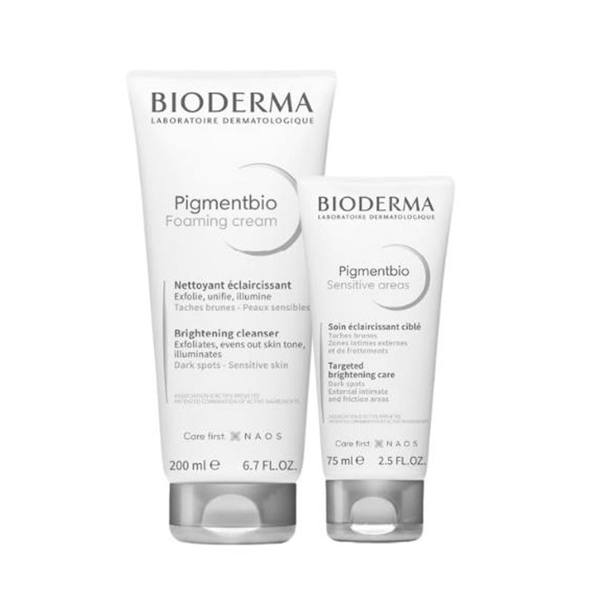 BIODERMA PIGMENTO SENSITIVE AREAS 75ML+PIGMENTO FOAMING CREAM 200ML LEKE VE CİLT KARARMA KARŞITI SETİ