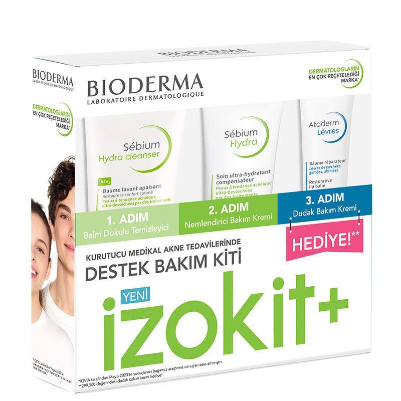 BIODERMA SEBIUM İZOKİT DESTEK BAKIM KİTİ SEBIUM HYDRA CLEANSER+SEBIUM HYDRA+DUDAK BAKIM KREMİ