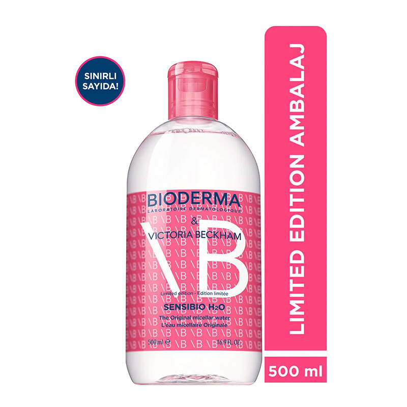 Bioderma Sensibio H2O Yüz ve Makyaj Temizleme Suyu 500 ml - Victoria Beckham Limited Edition