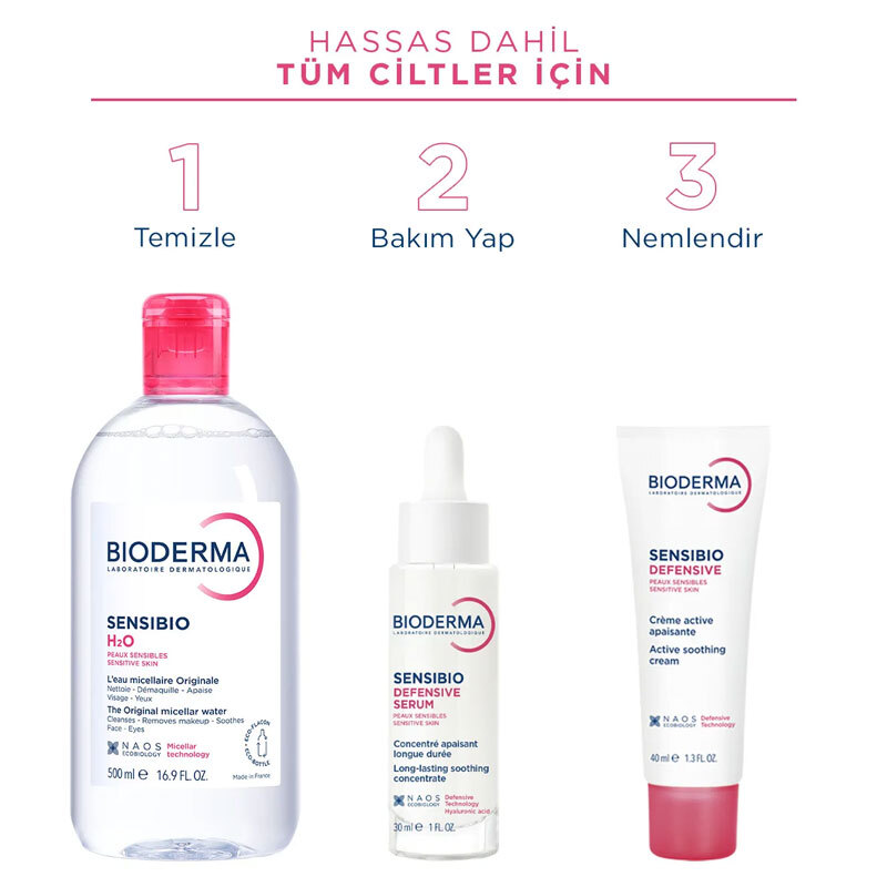 Bioderma Sensibio H2O Yüz ve Makyaj Temizleme Suyu 500 ml