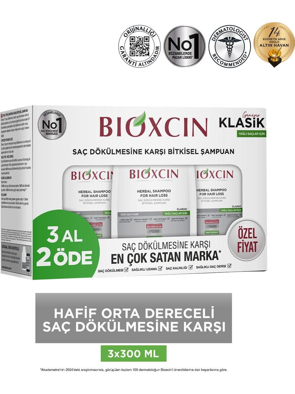 BIOXCIN GENESIS KURU NORMAL SAÇ ŞAMPUAN 3AL 2 ÖDE
