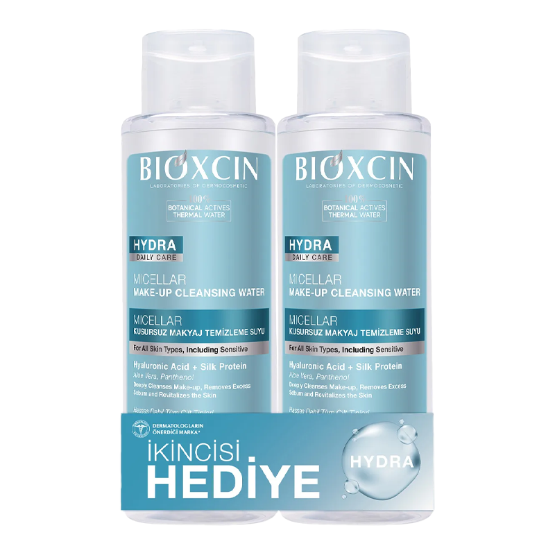 BIOXCIN HYDRA MICELLAR MAKE UP CLEANSING WATER 2X500ML KUSURSUZ MAKYAJ TEMİZLEME SUYU