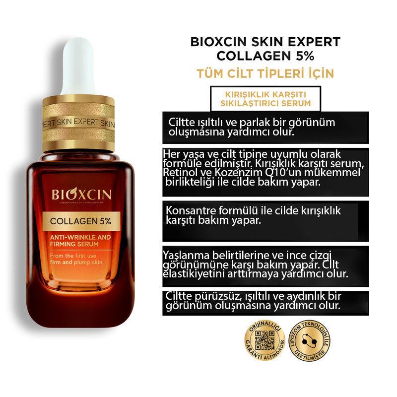 BIOXCIN SKIN EXPERT COLLAGEN 5% KIRIŞIKLIK KARŞITI SIKILAŞTIRICI SERUM 30ML