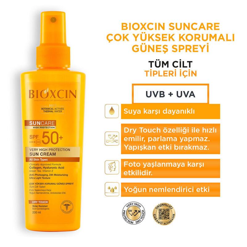 BIOXCIN SUN CARE SPF50+ KURU NORMAL ÇOK YÜKSEK KORUMALI GÜNEŞ KREMİ 50ML+ GÜNEŞ SPREYİ 200ML