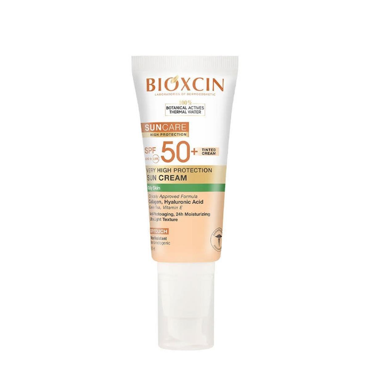 BIOXCIN SUNCARE SPF50+ RENKLİ GÜNEŞ KREMİ 50ML YAĞLI CİLTLER