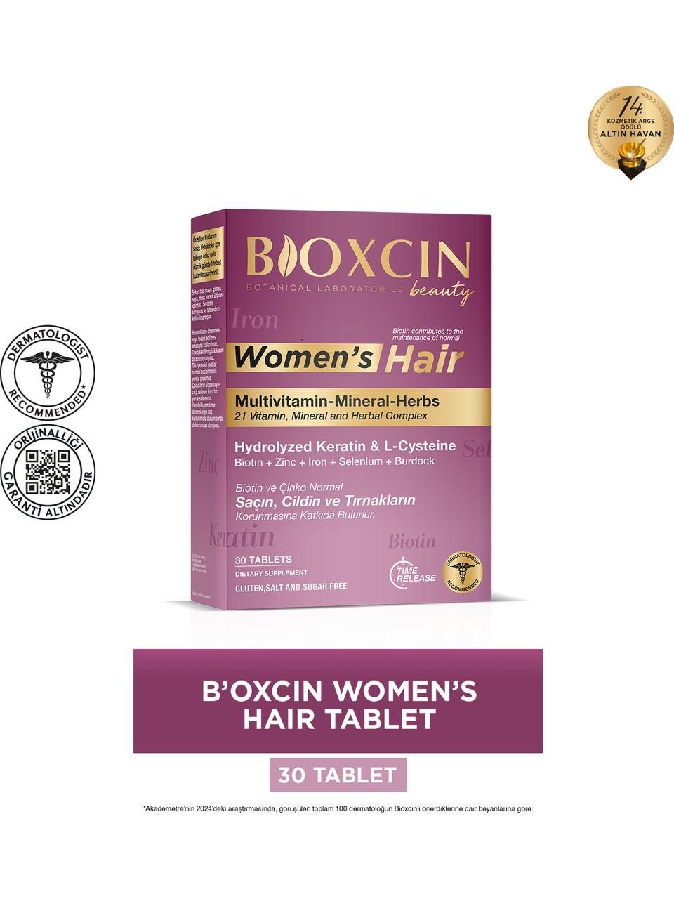 BIOXCIN WOMENS HAIR 30 TABLET KERATİN KOLLAJEN BİOTİN