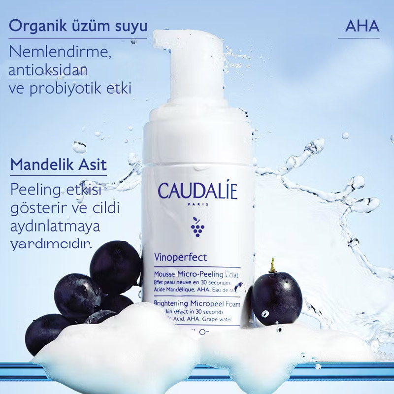 Caudalie Vinoperfect Işıltı Verici Mikro Peeling Temizleme Köpüğü 50 ml