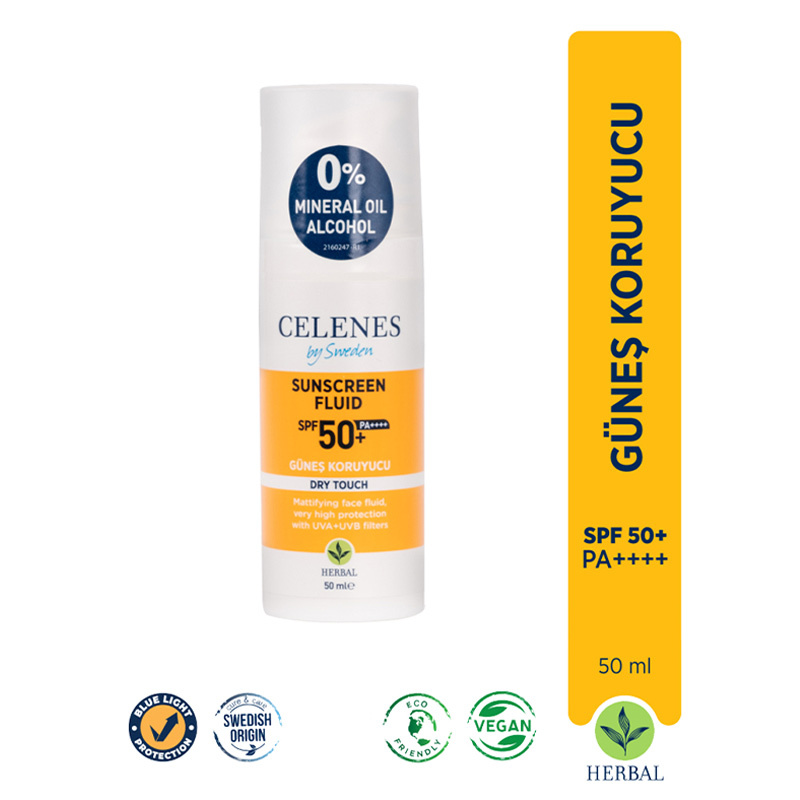 Celenes By Sweden Dry Touch Spf50+ Güneş Koruyucu 50 ml