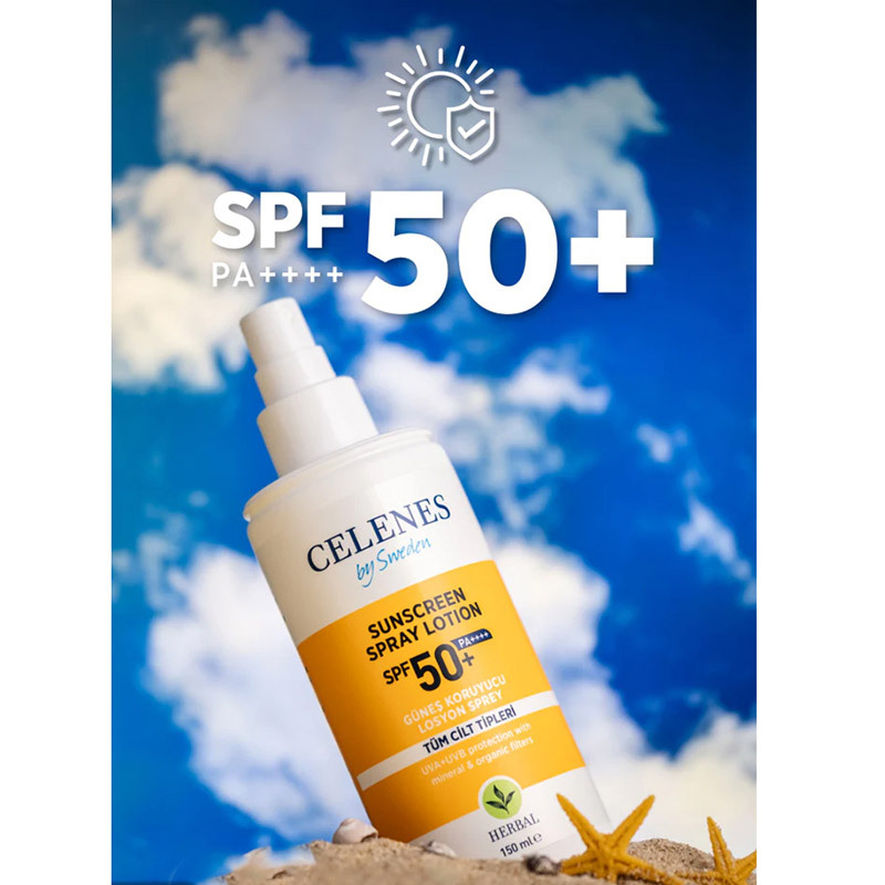 Celenes By Sweden Güneş Koruyucu Losyon Sprey Spf+50 150 ml